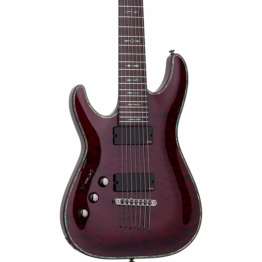 Guitars Schecter Guitar Research Left Handed | Schecter Guitar Research C-7 Hellraiser Left-Handed 7-String Guitar Black Cherry