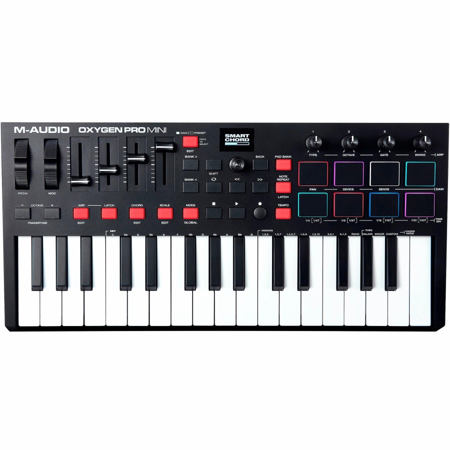 Keyboards & Midi M-Audio Midi Controllers | M-Audio Oxygen Pro Mini 32-Key Usb Midi Controller