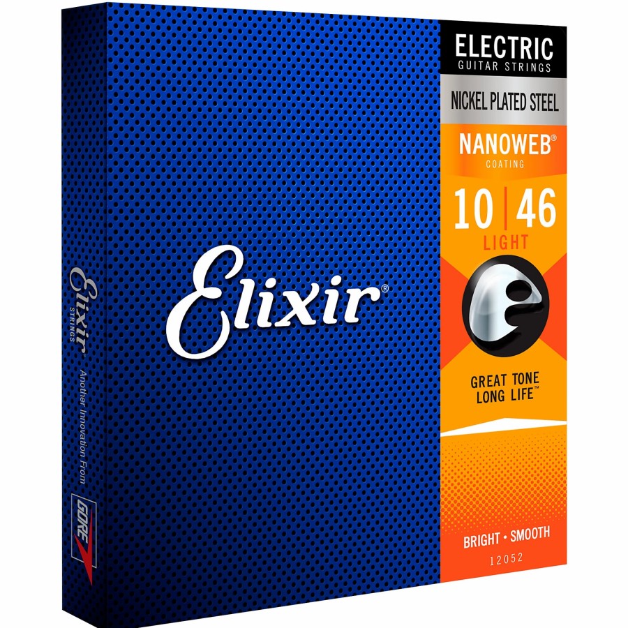 Guitars Elixir Guitar Strings | Elixir Electric Guitar Strings With Nanoweb Coating, Light (.010-.046)