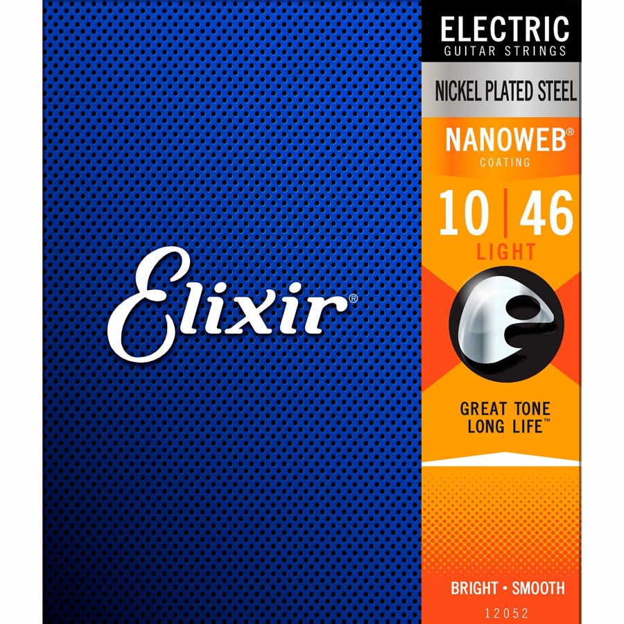 Guitars Elixir Guitar Strings | Elixir Electric Guitar Strings With Nanoweb Coating, Light (.010-.046)