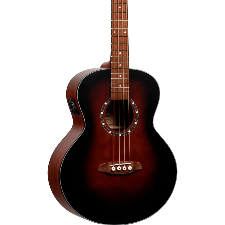 Basses Ortega Fretted | Ortega D7E 4-String Acoustic/Electric Bass Guitar Bourbon Burst