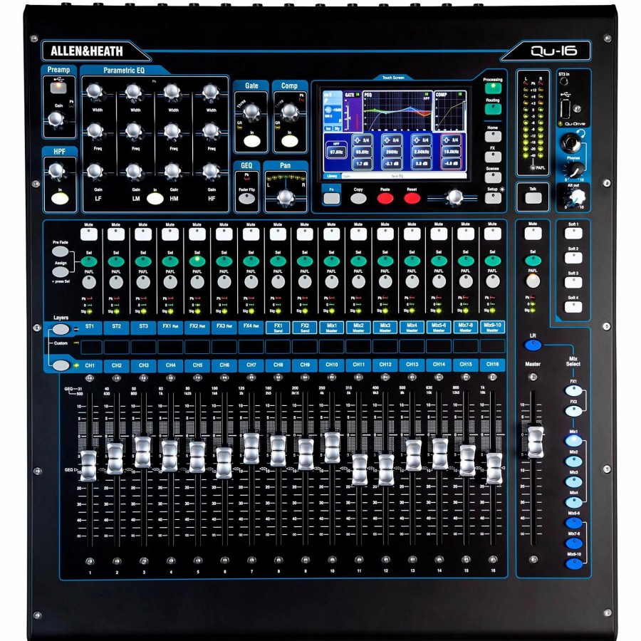 Recording Allen u0026 Heath | Allen & Heath Qu-16 Chrome Edition Digital Mixer