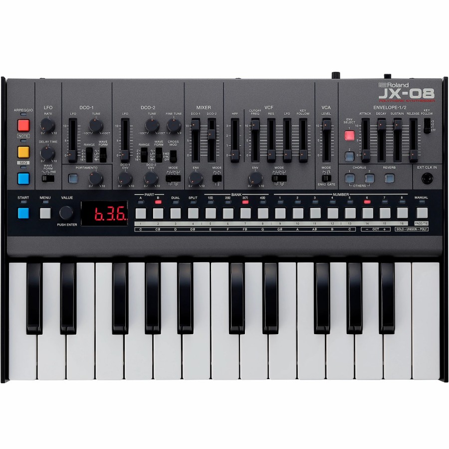 Keyboards & Midi Roland | Roland Jx-08 Boutique Synthesizer And K-25M Keyboard Unit Bundle