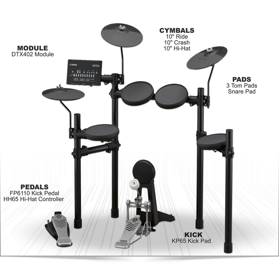 Drums Yamaha Electronic Drum Sets | Yamaha Dtx432K Electronic Drum Set