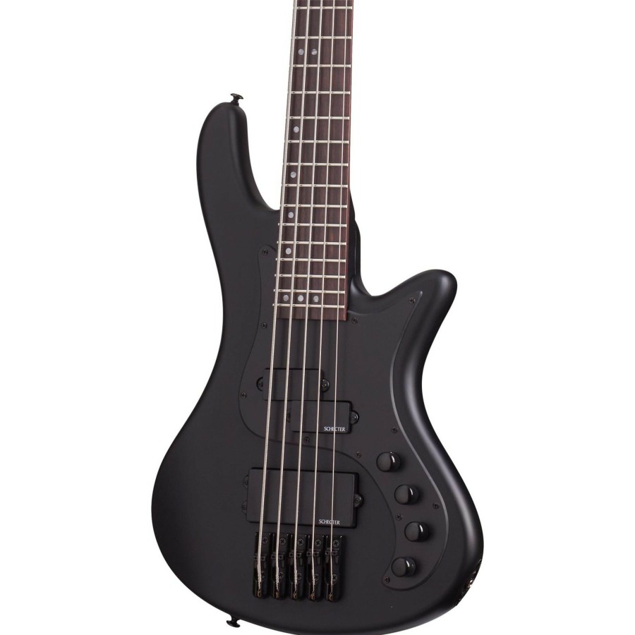 Basses Schecter Guitar Research 5-String | Schecter Guitar Research Stiletto Stealth-5 5-String Electric Bass Guitar Satin Black