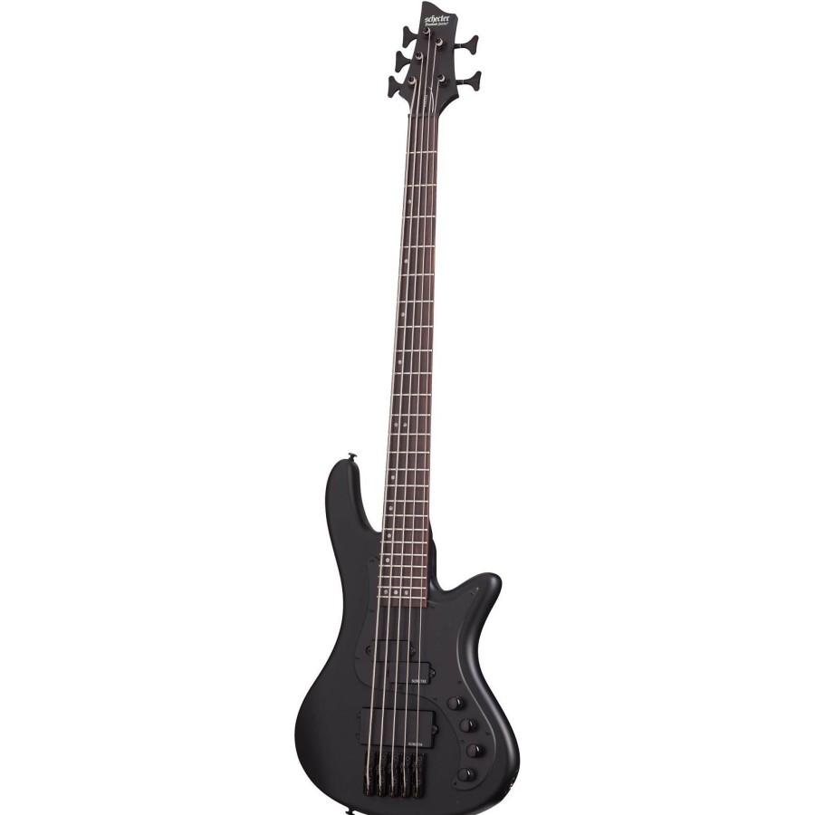 Basses Schecter Guitar Research 5-String | Schecter Guitar Research Stiletto Stealth-5 5-String Electric Bass Guitar Satin Black