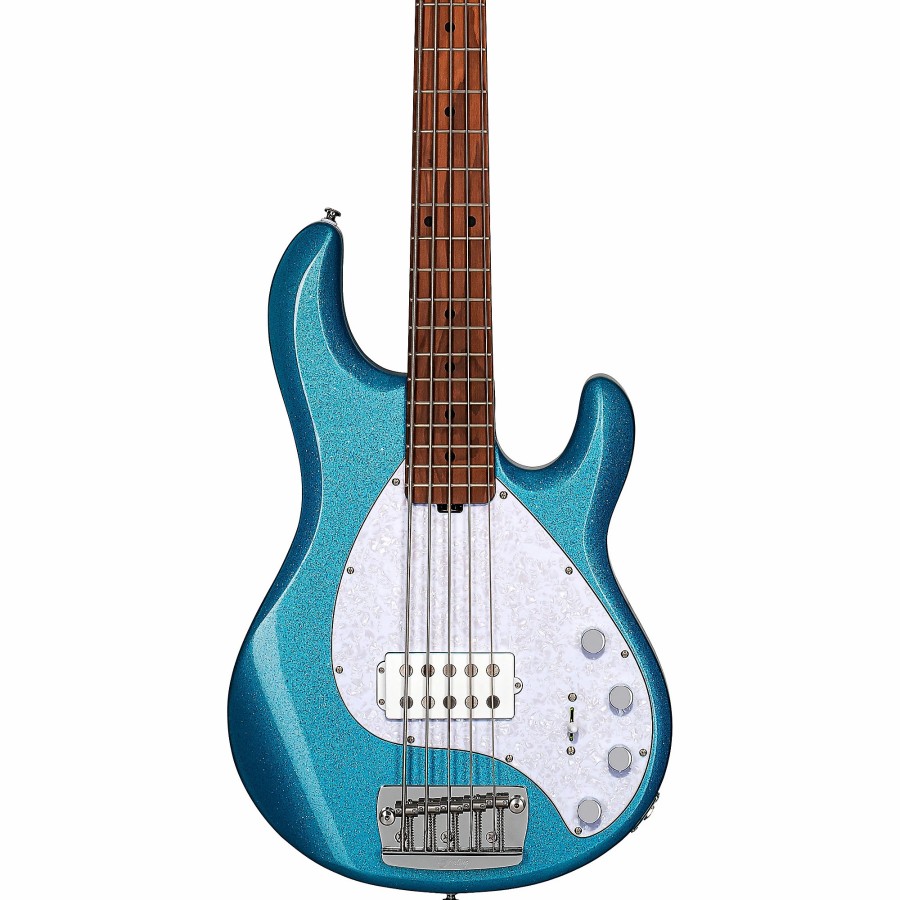 Basses Sterling by Music Man 5-String | Sterling By Music Man Stingray Ray35 Sparkle 5-String Electric Bass Blue Sparkle