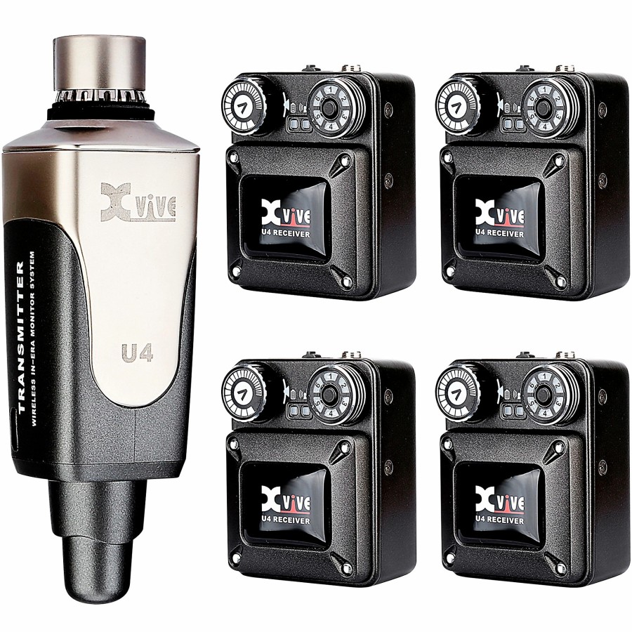 Live Sound Xvive | Xvive U4 In-Ear Wireless Monitor System With One Transmitter And 4 Receivers