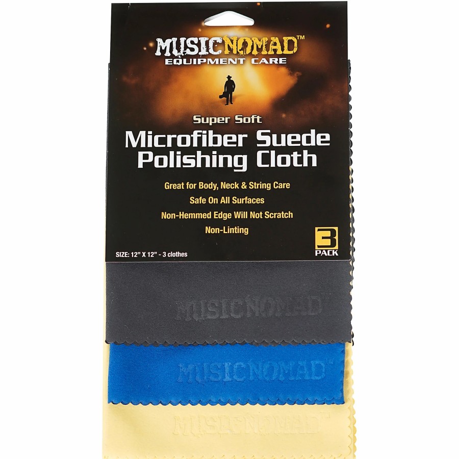 Accessories Music Nomad | Music Nomad Super Soft Microfiber Suede Polishing Cloth - 3 Pack