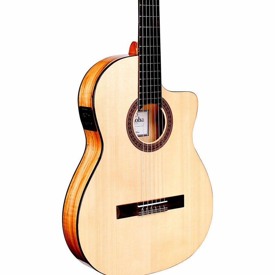 Guitars Cordoba | Cordoba C5-Cet Thinbody Spalted Maple Nylon-String Acoustic-Electric Guitar Gloss Natural