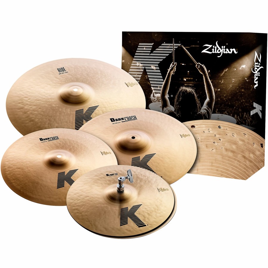 Drums Zildjian Cymbal Packs | Zildjian K Cymbal Pack With Free 18" K Dark Thin Crash