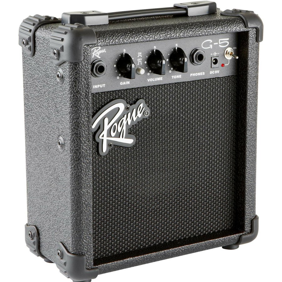 Guitars Rogue Guitar Amps | Rogue G5 5W Battery-Powered Guitar Combo Amp Black