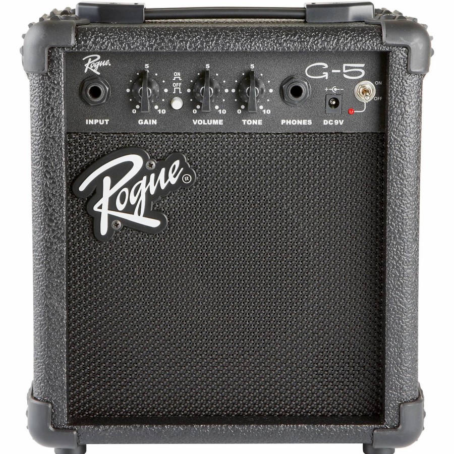 Guitars Rogue Guitar Amps | Rogue G5 5W Battery-Powered Guitar Combo Amp Black