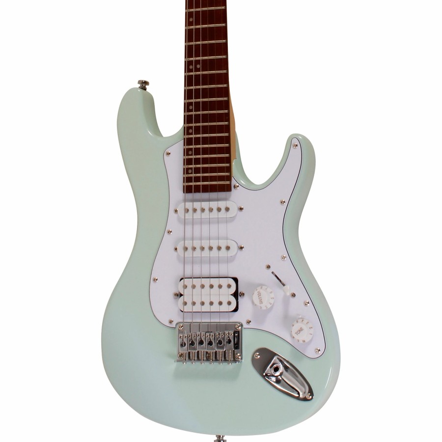 Guitars Mitchell Travel & Mini | Mitchell Td100 Double-Cutaway Short-Scale Electric Guitar Powder Green