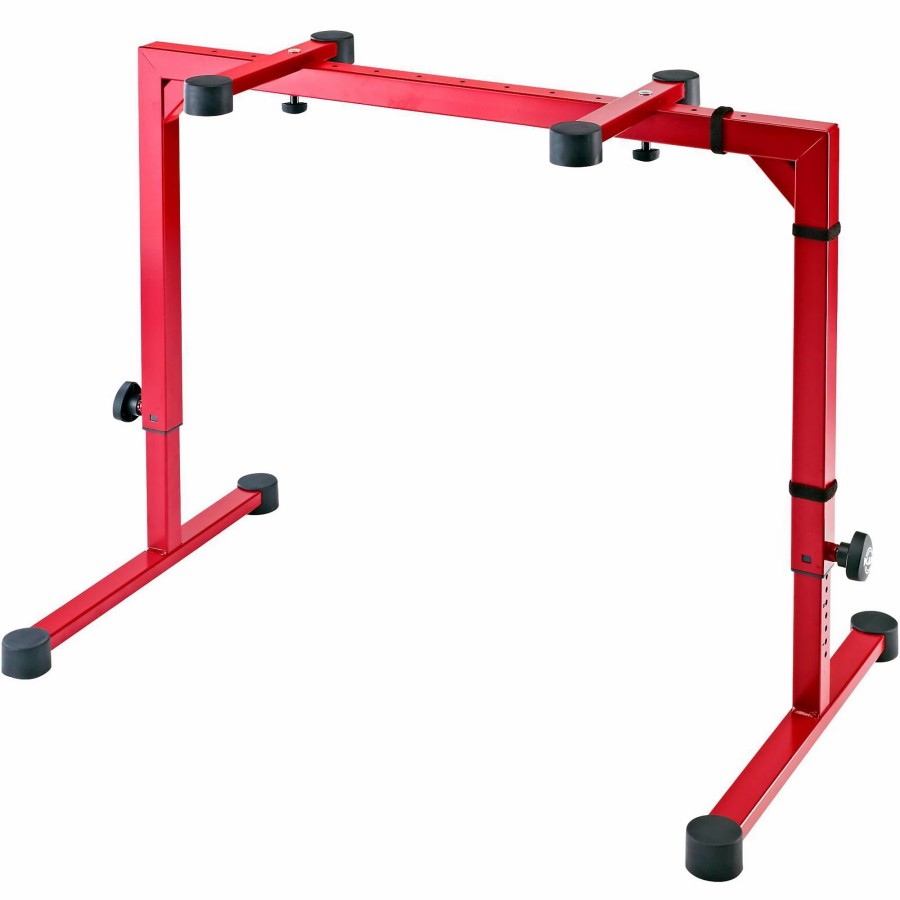 Keyboards & Midi Ku0026M Stands & Racks | K&M Omega Keyboard Stand Red