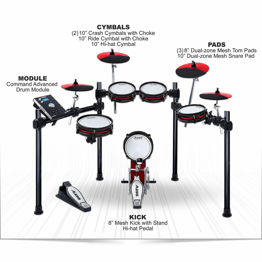 Drums Alesis Electronic Drum Sets | Alesis Command X Mesh Kit Special Edition