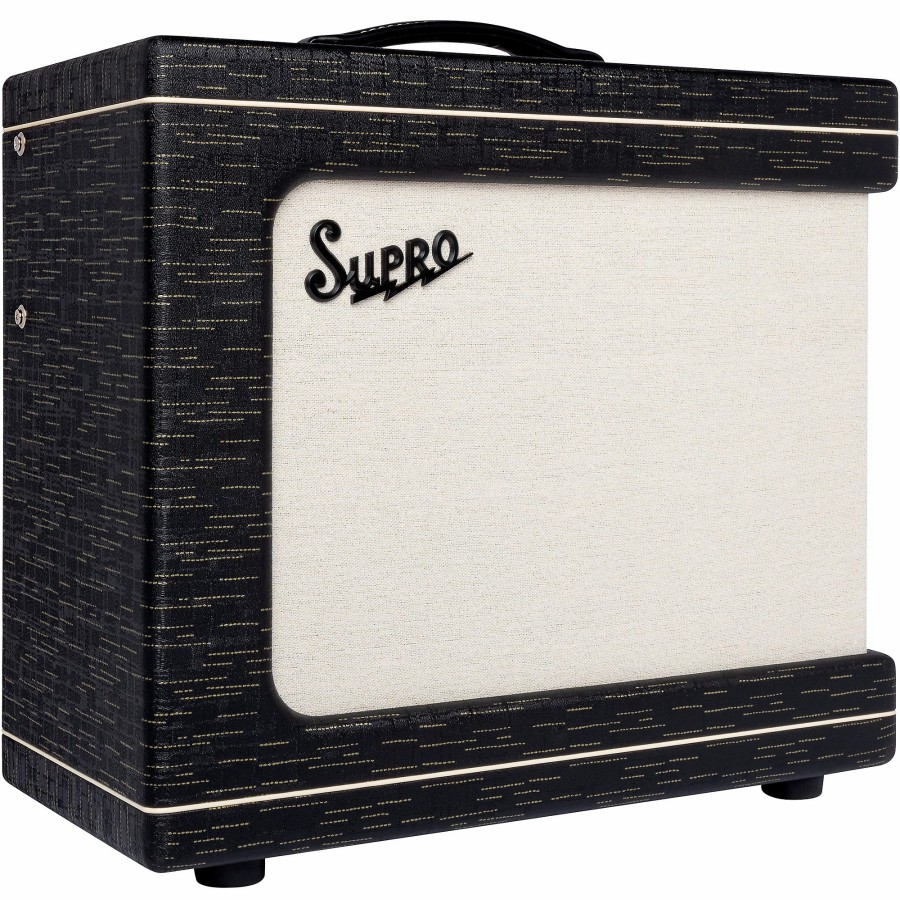 Guitars Supro Guitar Amps | Supro Delegate Custom 1X12 25W Tube Combo Amp Black Scandia