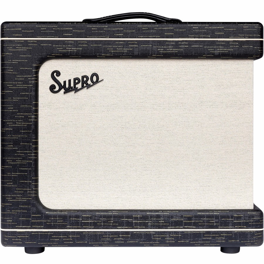 Guitars Supro Guitar Amps | Supro Delegate Custom 1X12 25W Tube Combo Amp Black Scandia