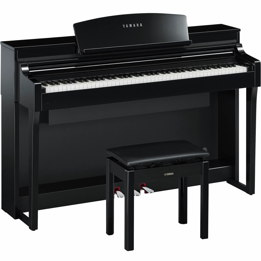 Keyboards & Midi Yamaha Home Digital Pianos | Yamaha Clavinova Csp-170 Home Digital Piano Polished Ebony With Bench