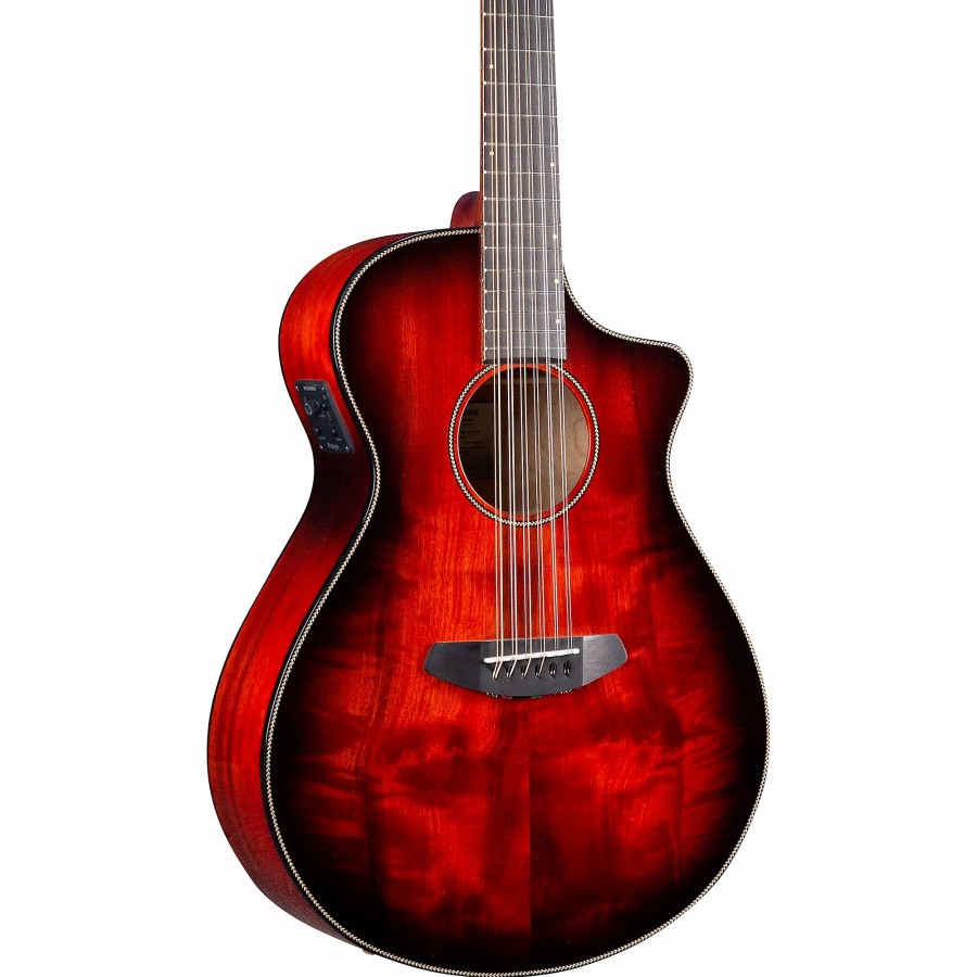 Guitars Breedlove 12-String | Breedlove Pursuit Exotic S Concert 12-String Ce Myrtlewood Acoustic-Electric Guitar Sunset Burst