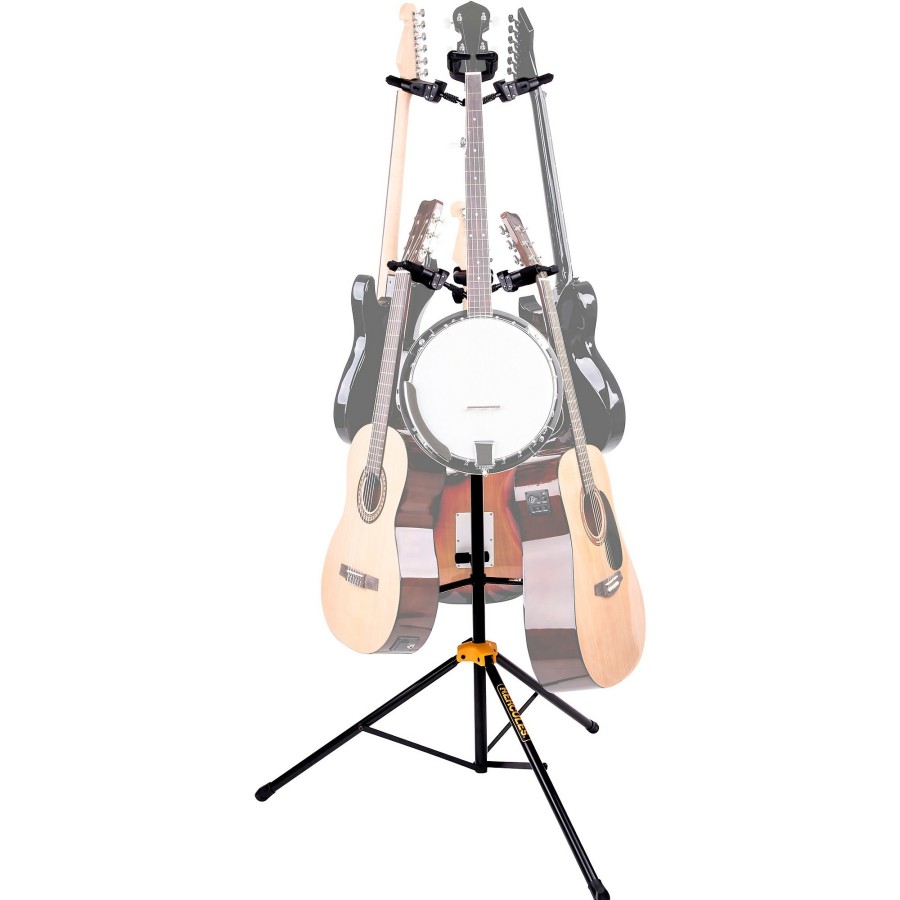 Guitars Hercules Guitar Stands | Hercules Gs526Bplus Universal 6-Piece Guitar Auto Grip Display Stand