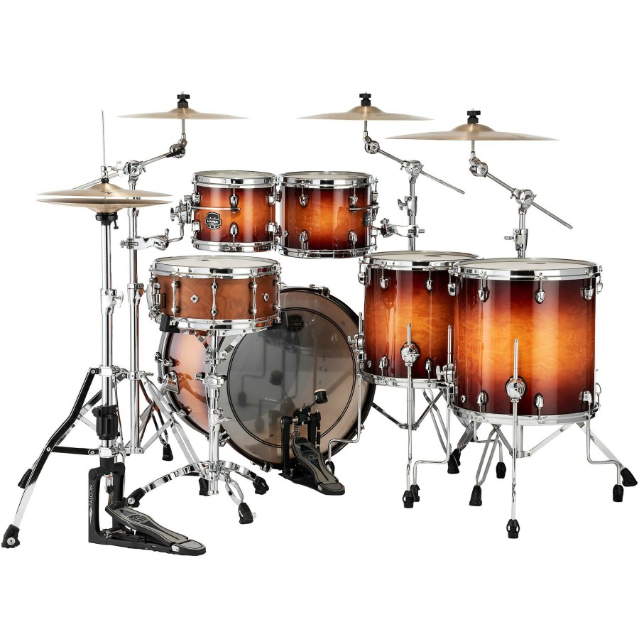 Drums Mapex Drum Sets | Mapex Saturn Evolution Workhorse Maple 5-Piece Shell Pack With 22" Bass Drum Exotic Sunburst