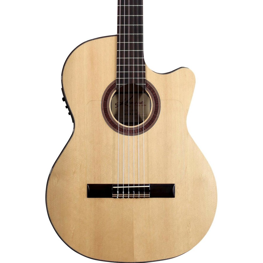 Guitars Kremona | Kremona Rosa Luna Flamenco Acoustic-Electric Nylon Guitar Natural