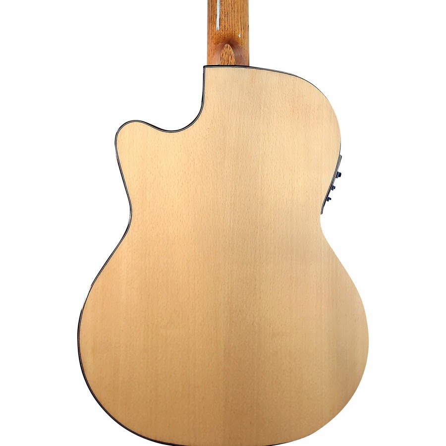 Guitars Kremona | Kremona Rosa Luna Flamenco Acoustic-Electric Nylon Guitar Natural