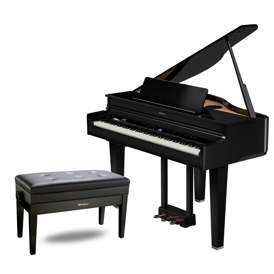 Keyboards & Midi Roland Home Digital Pianos | Roland Gp-6 Digital Grand Piano With Bench Polished Ebony