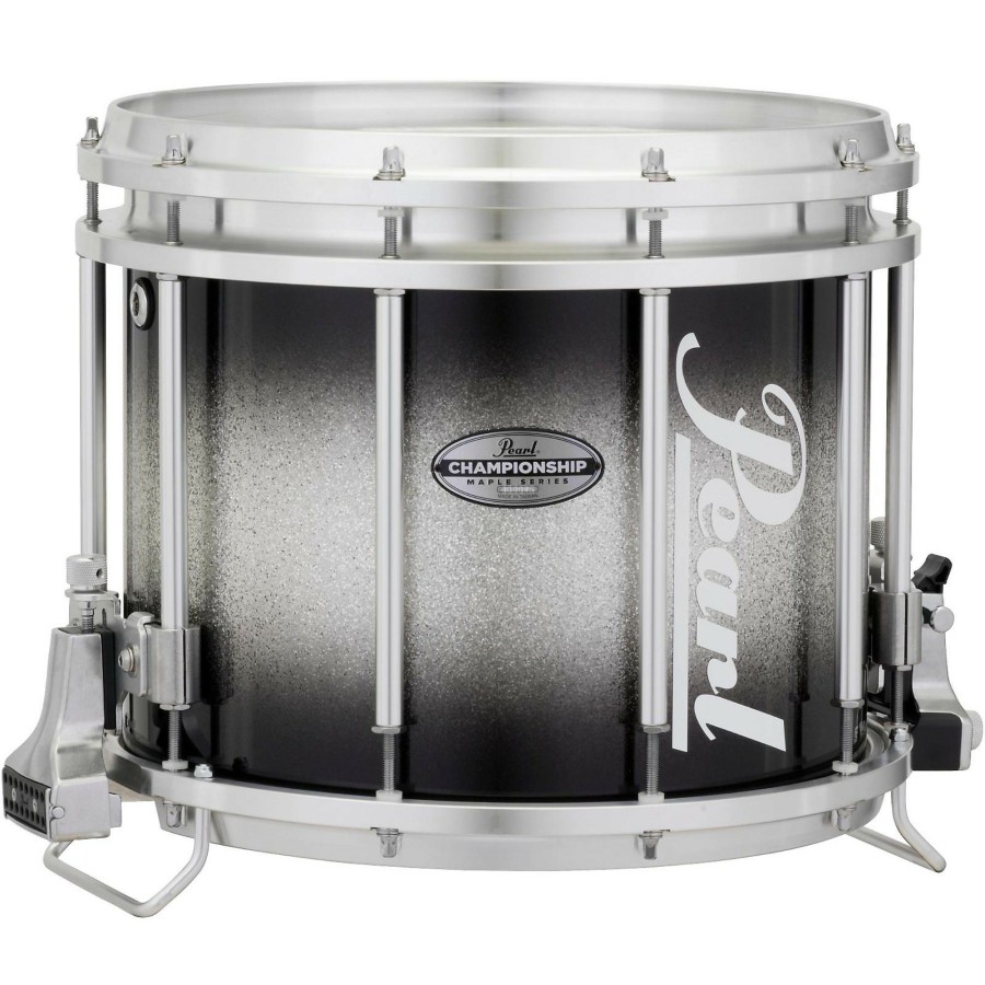 Band & Orchestra Pearl | Pearl Championship Maple Varsity Ffx Marching Snare Drum Burst Finish 13 X 11 In. Black Silver #981