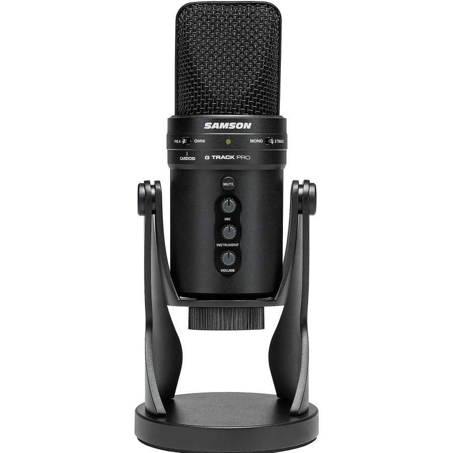 Mics & Wireless Samson | Samson G Track Pro Usb 24-Bit Studio Condenser Mic With Audio Interface Black