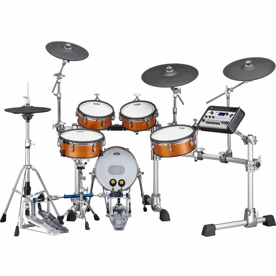 Drums Yamaha Electronic Drum Sets | Yamaha Dtx10K Electronic Drum Kit With Tcs Heads Real Wood