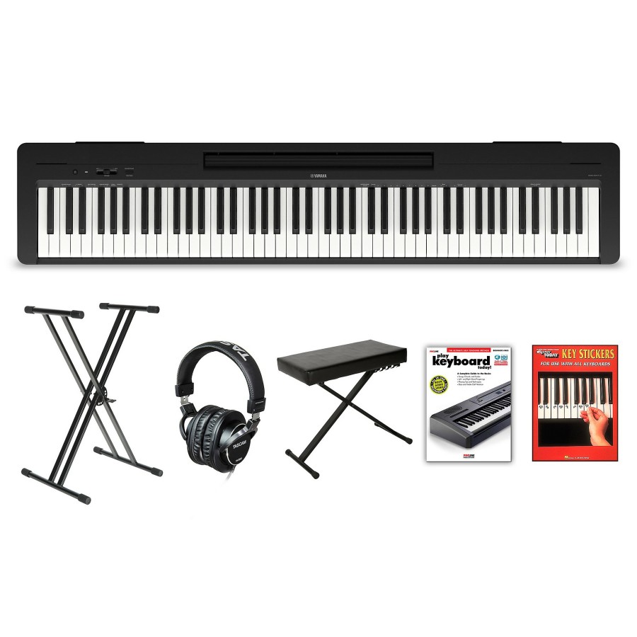 Keyboards & Midi Yamaha | Yamaha P-143 88-Key Digital Piano Package Black Beginner Package