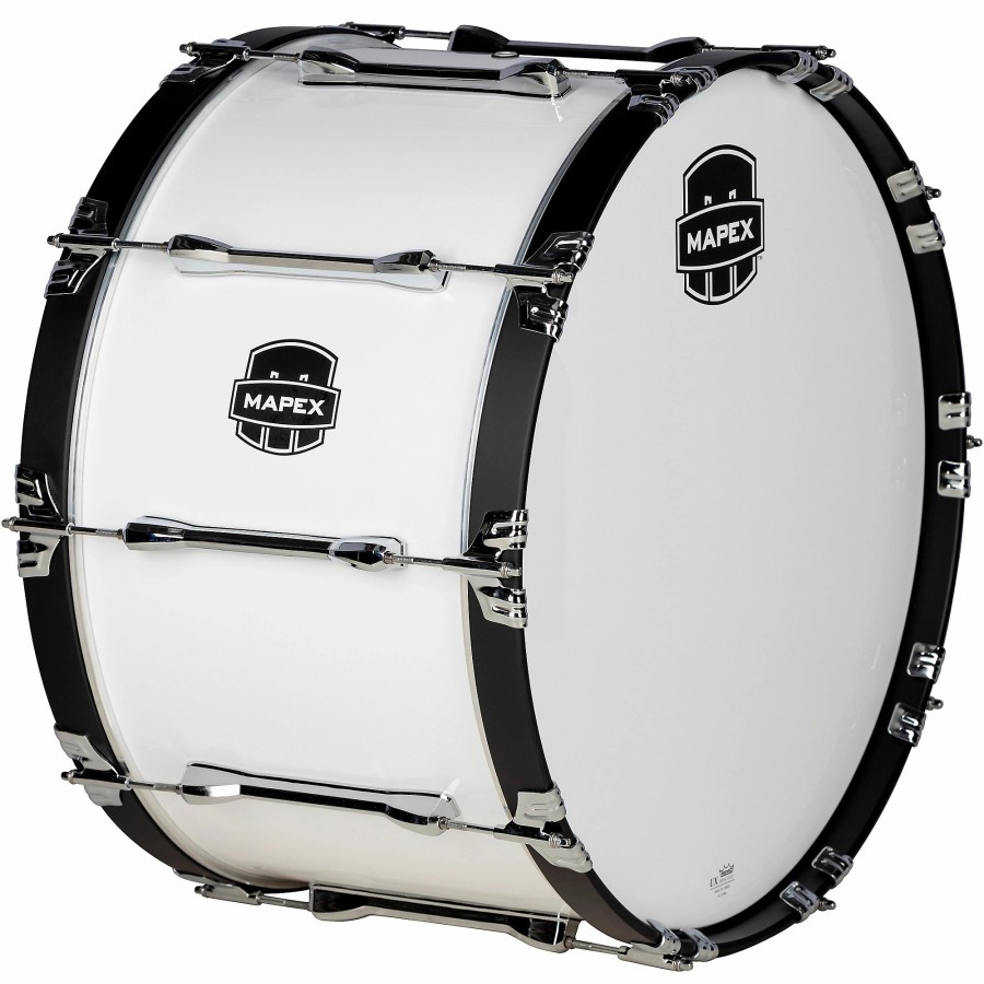 Band & Orchestra Mapex | Mapex Qualifier Series Marching Bass Drum 28 In. Gloss White