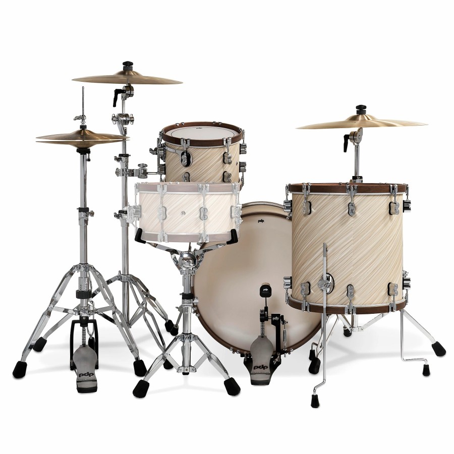 Drums PDP by DW Drum Sets | Pdp By Dw Ltd Concept Maple 3-Piece Shell Pack With Walnut Hoops Twisted Ivory