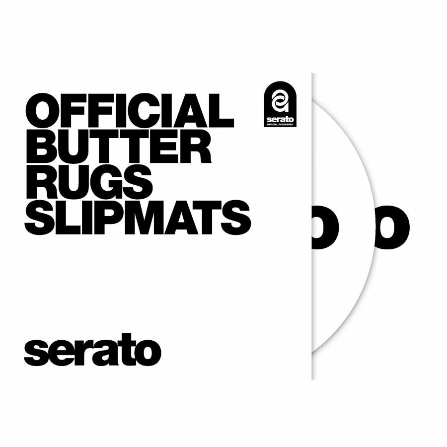 Dj Equipment SERATO | Serato Butter Rug Thud Rumble 12" Black Slipmats (Pair)