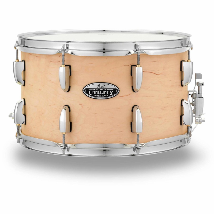 Drums Pearl Snare Drums | Pearl Modern Utility Maple Snare Drum 14 X 8 In. Matte Natural