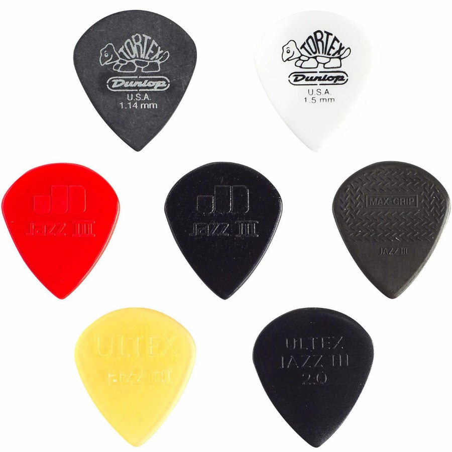 Guitars Dunlop Guitar Picks | Dunlop Pvp108 Pick Jazz Iii Variety 7 Pack