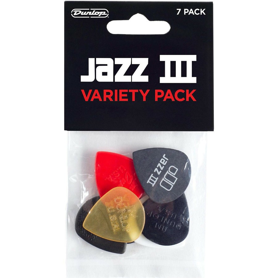 Guitars Dunlop Guitar Picks | Dunlop Pvp108 Pick Jazz Iii Variety 7 Pack