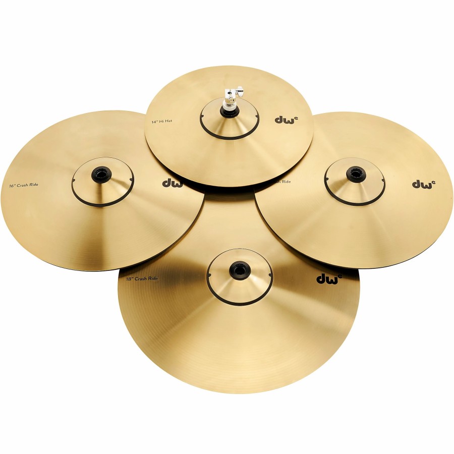 Drums DW Electronic Drum Sets | Dw Dwe 4-Piece Electronic Metal Cymbal Pack