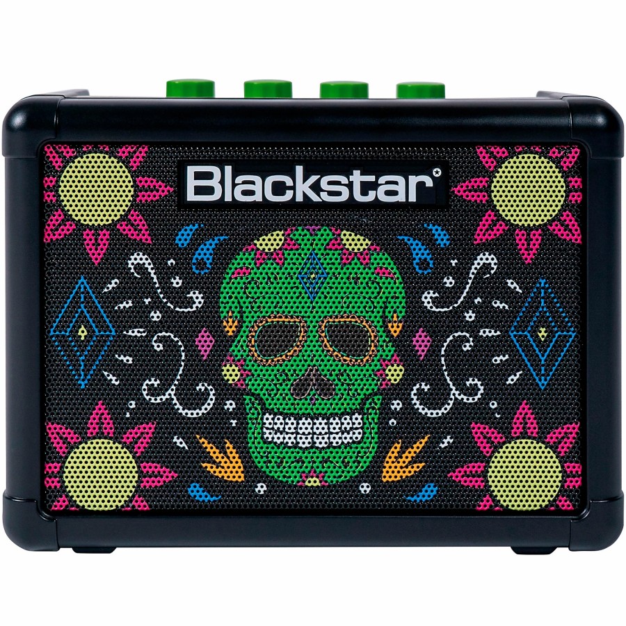 Amps & Effects Blackstar Mini Amps | Blackstar Fly3 3W Sugar Skull Battery-Powered Amp Black