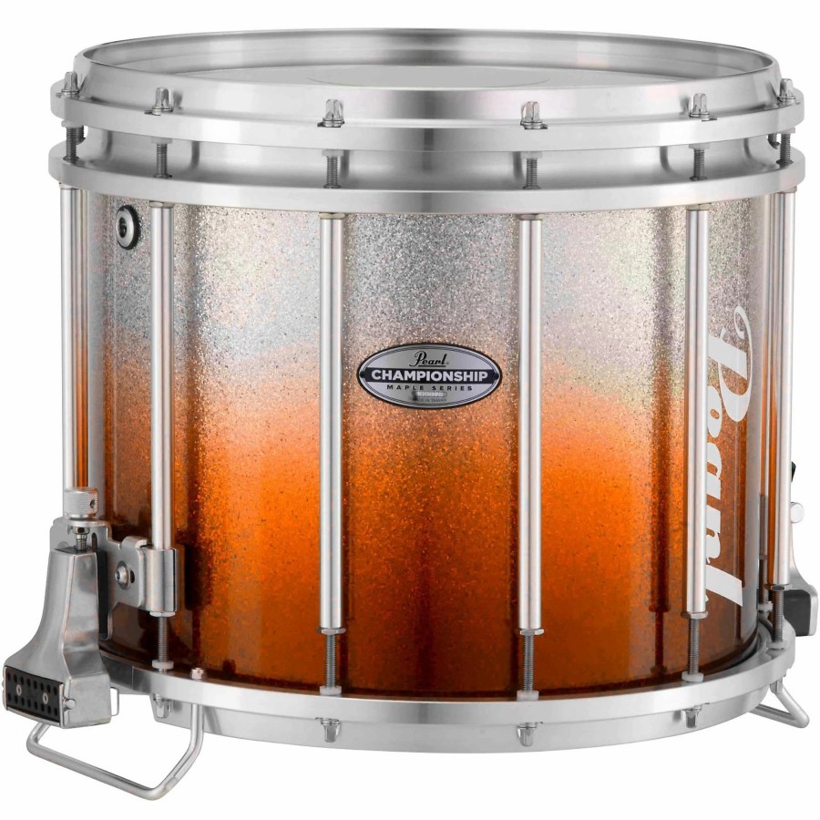 Band & Orchestra Pearl | Pearl Championship Maple Varsity Ffx Marching Snare Drum Fade Bottom Finish 14 X 12 In. Orange Silver #979