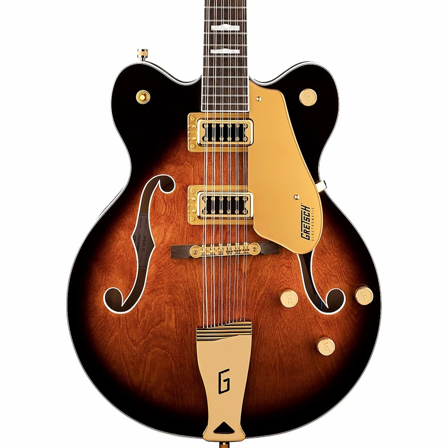 Guitars Gretsch Guitars Hollow & Semi-Hollow Body | Gretsch Guitars G5422G-12 Electromatic Classic Hollowbody Double-Cut 12-String With Gold Hardware Electric Guitar Single Barrel Burst