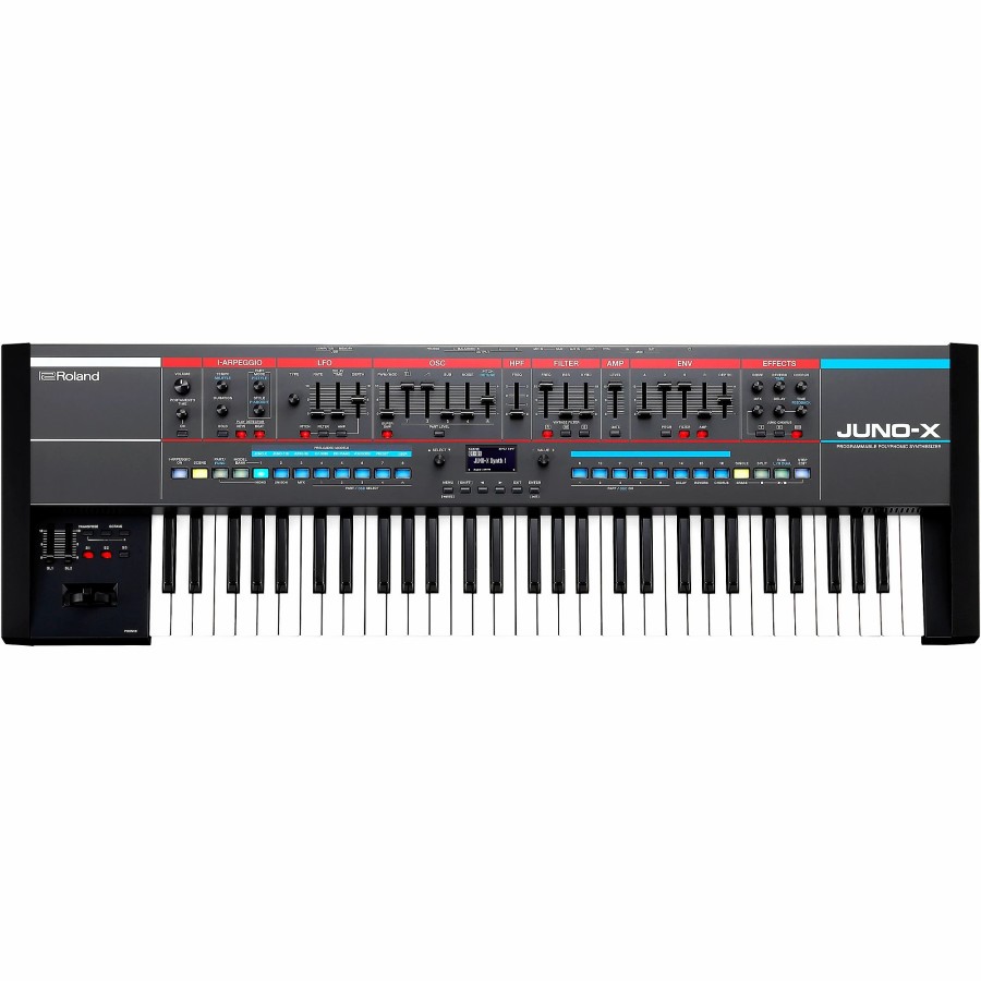 Keyboards & Midi Roland | Roland Juno-X Keyboard With Ks-20X Stand, Dp-10 And Ev-5 Pedals, Plus Black Series Audio And Midi Cables