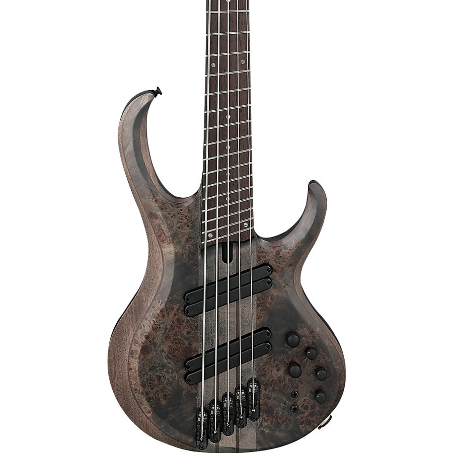 Basses Ibanez 5-String | Ibanez Btb805Ms 5-String Multi-Scale Electric Bass Transparent Gray Flat