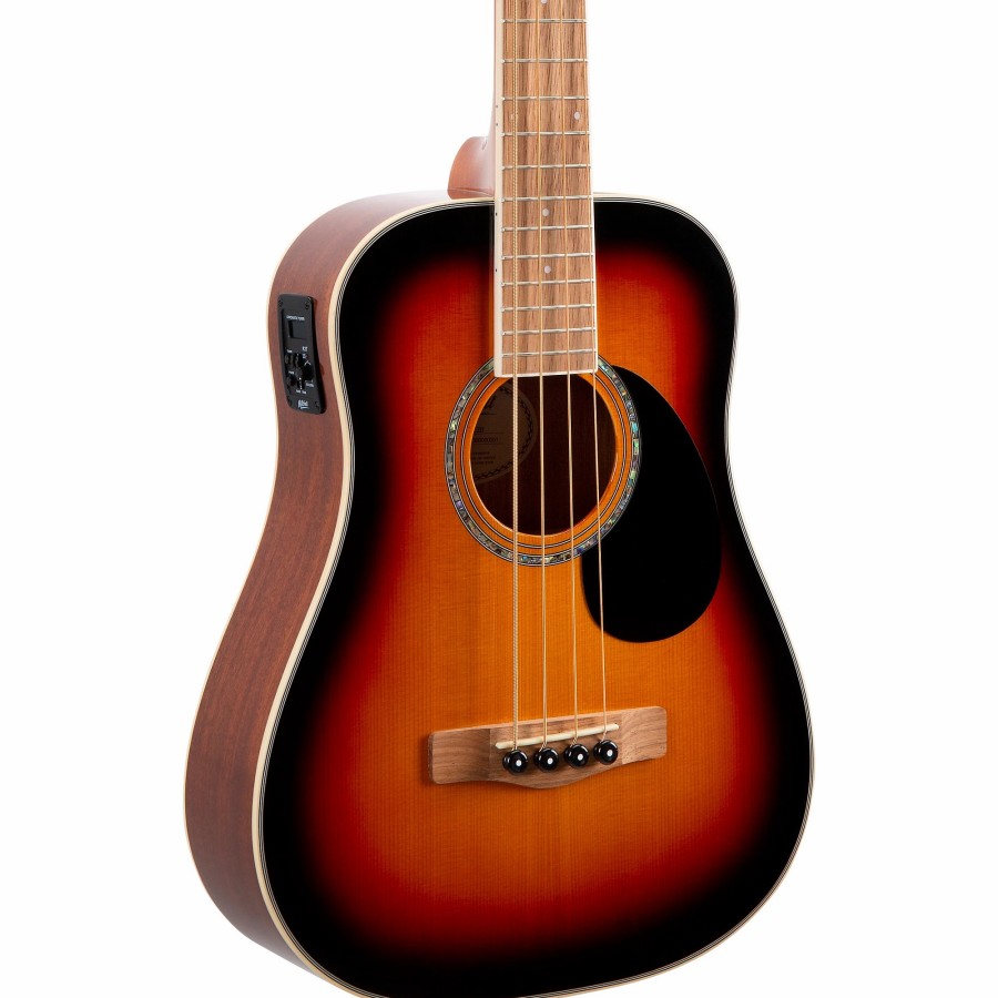 Basses Mitchell Fretted | Mitchell Ezb Super Short-Scale Acoustic-Electric Bass 3-Color Sunburst