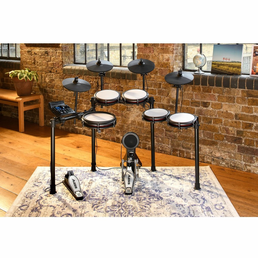 Drums Alesis Electronic Drum Sets | Alesis Nitro Max Expanded Electronic Drum Kit Black