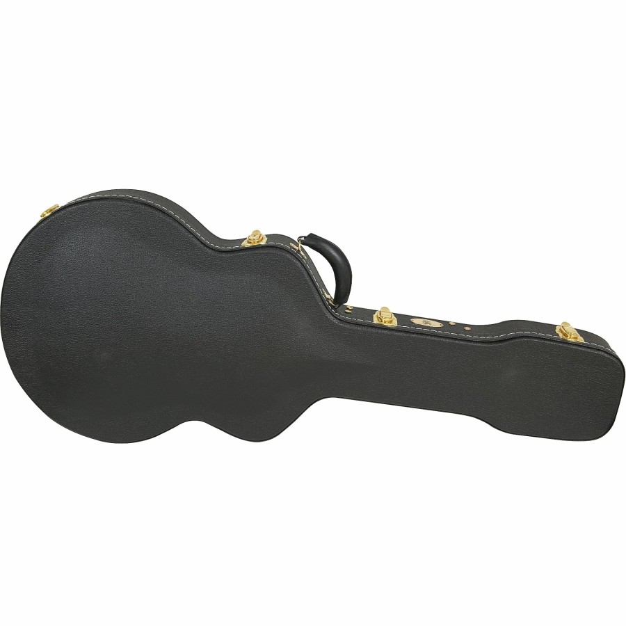 Guitars Silver Creek Cases & Gig Bags | Silver Creek Vintage Archtop Hollowbody Guitar Case Black