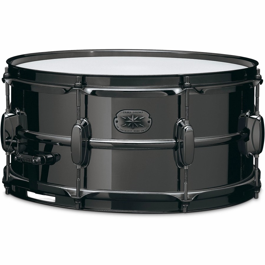 Drums TAMA Snare Drums | Tama Metalworks Steel Snare Drum 14 X 6.5 In. Black Nickel Hardware