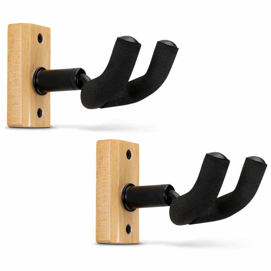 Guitars Proline Wall Hangers | Proline Solid Wood Guitar Hanger - Natural, 2-Pack